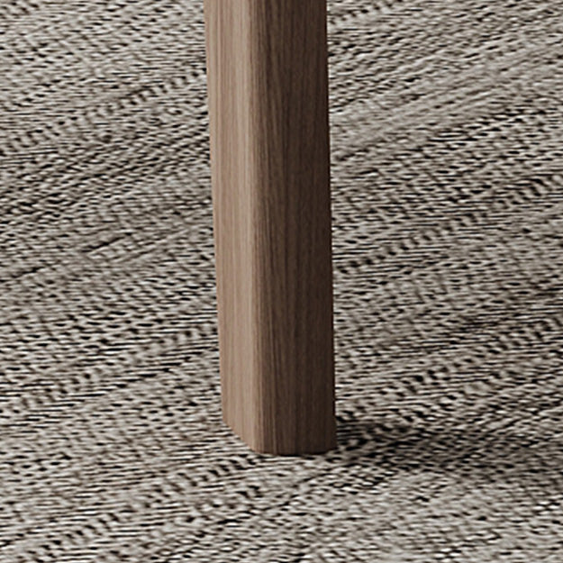 Industrial Style Dining Table Sintered Stone Table with Wooden Legs for Home Use