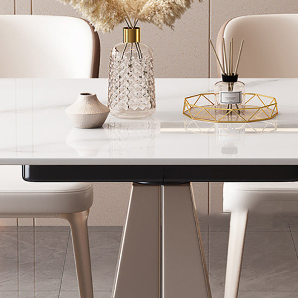 Modern Stone Round Dining Table Pedestal Table for Dining Room