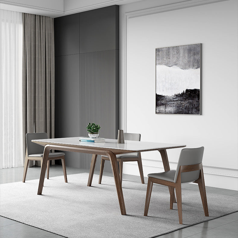 Medieval Modern Stone Dining Table Rectangle Table for Dining Room