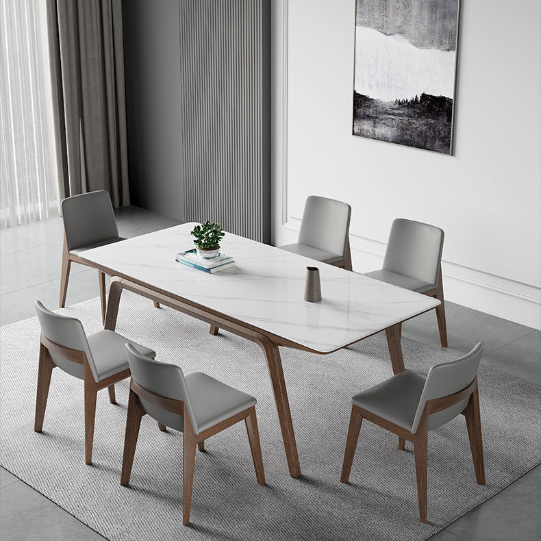 Medieval Modern Stone Dining Table Rectangle Table for Dining Room