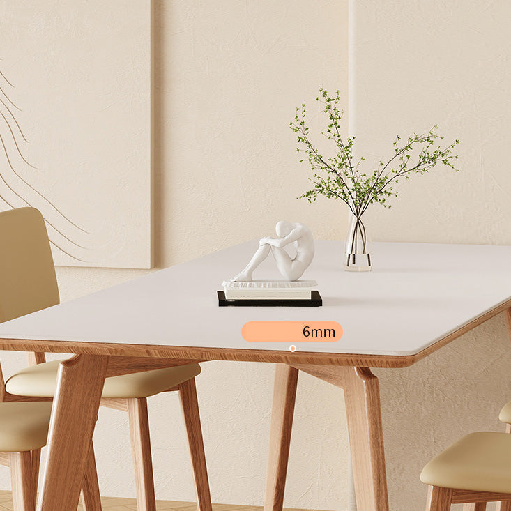 Medieval Modern Stone Dinette Table 4 Legs Dining Table for Kitchen