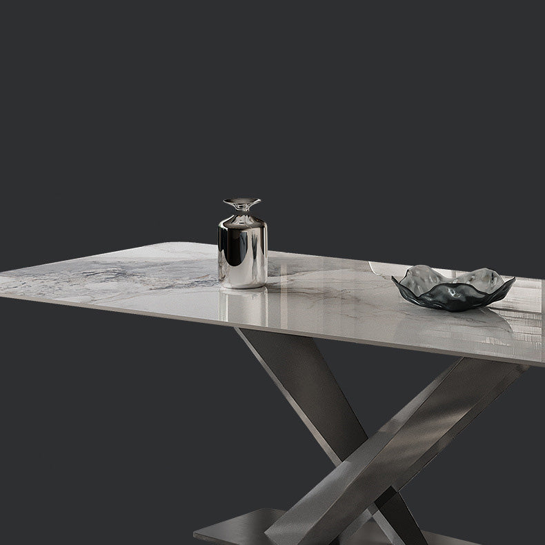 Medieval Modern Stone Dinette Table Rectangle Table for Dining Room