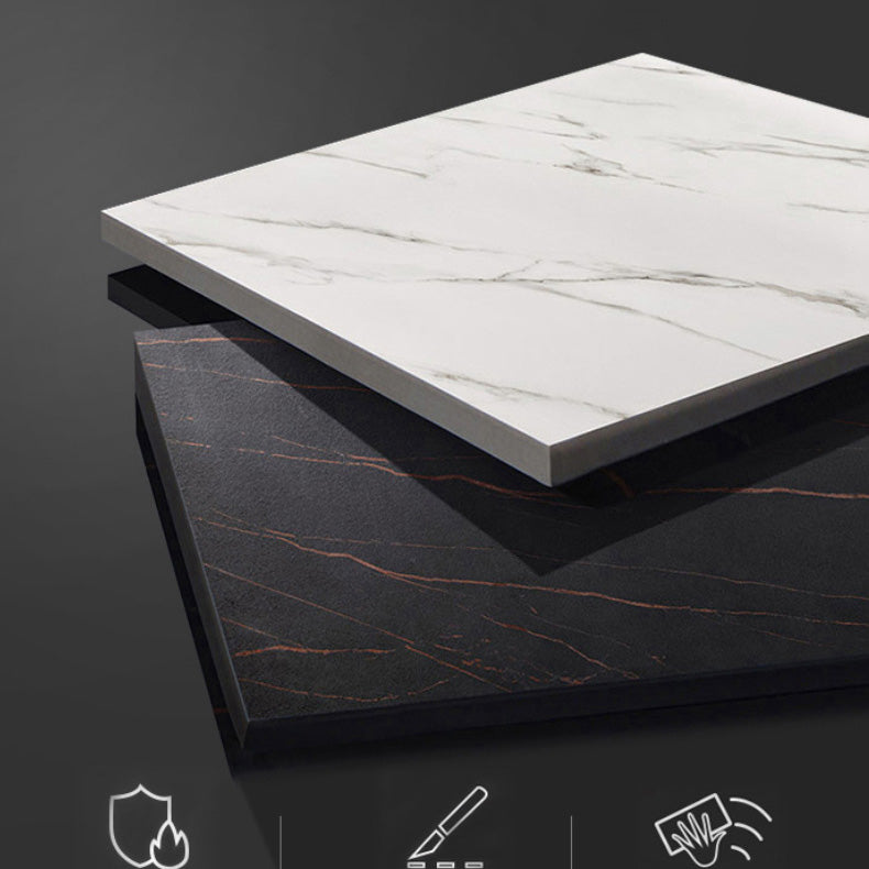 Medieval Modern Stone Dinette Table Rectangle Table for Dining Room