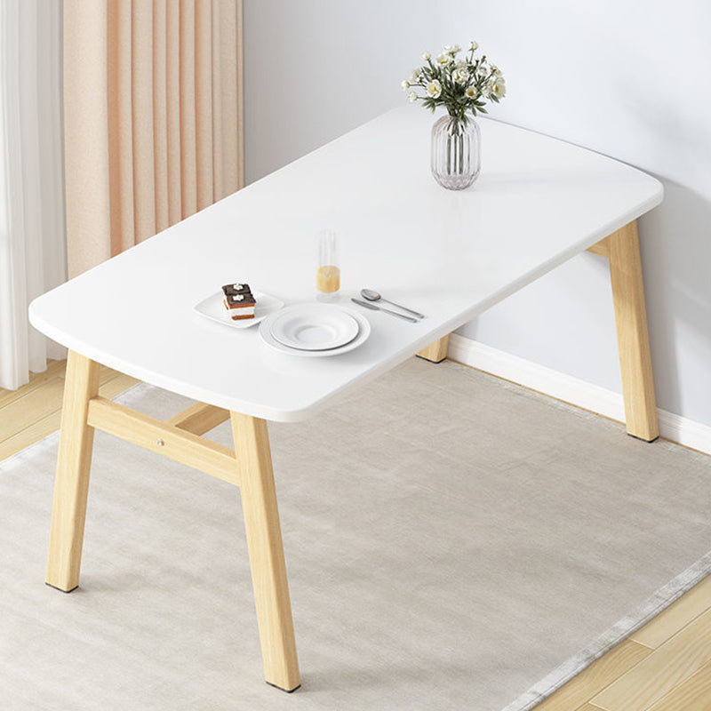 Glam Style Dining Wood Table Dining Rectangle Table for Home Use
