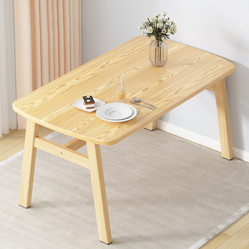 Glam Style Dining Wood Table Dining Rectangle Table for Home Use