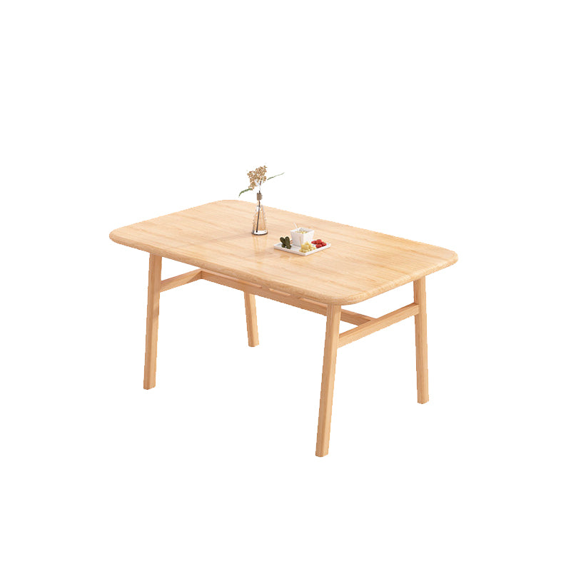 Glam Style Dining Wood Table Dining Rectangle Table for Home Use