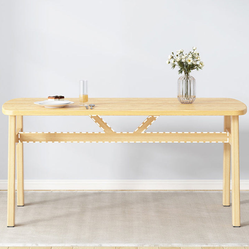 Glam Style Dining Wood Table Dining Rectangle Table for Home Use
