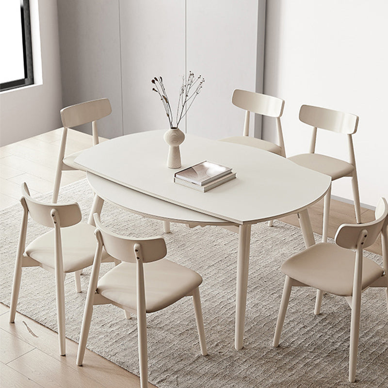 Modern Stone Dining Table 4 Oak Legs Dining Table for Dining Room
