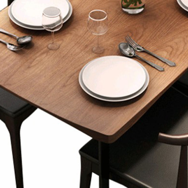 Industrial Wood Dining Table Dining Rectangle Table with Metal Legs