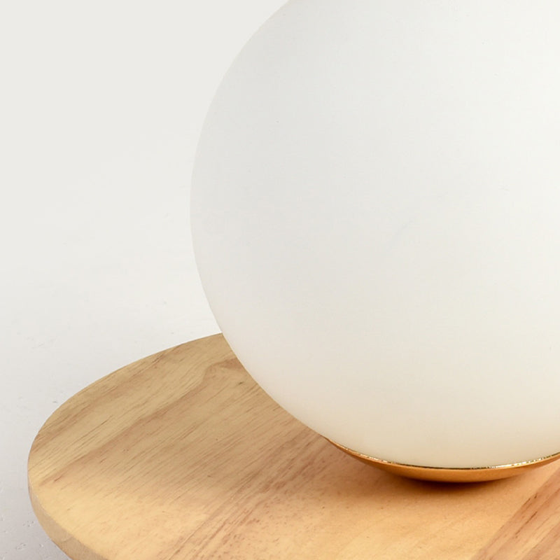 Modern Simple Wooden Ceiling Lamp Ball Shape Shade Ceiling Light for Living Room