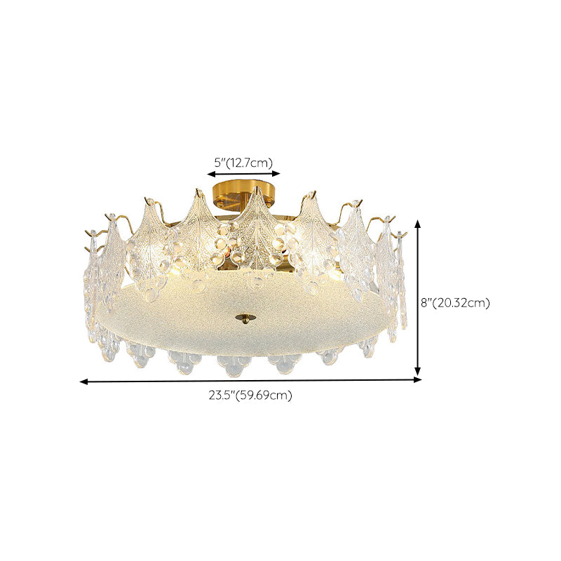 Nordic Ceiling Light Household Glass Flush Mount Light Fixture for Bedroom