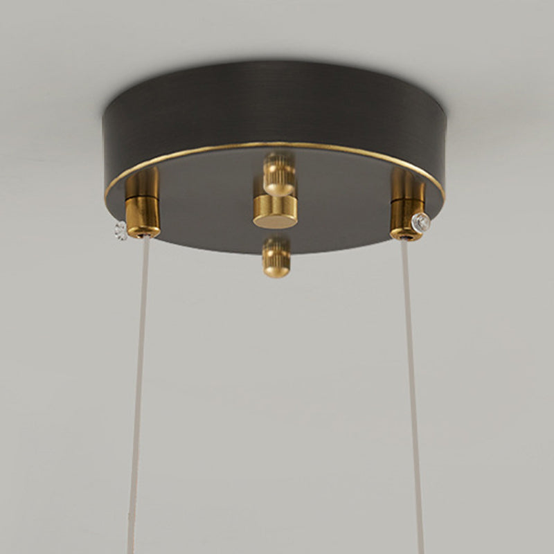 Modern Style Linear Shade Island Pendants 1 Light Metal Pendant Lights for Dining Room