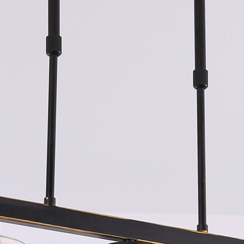 Glass Cylinder Island Pendant Lighting Modern Multiple-Light Island Light Fixtures