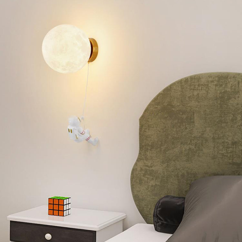 Globe Wall Lighting Modern Plastic 1 Light Wall Sconces for Children