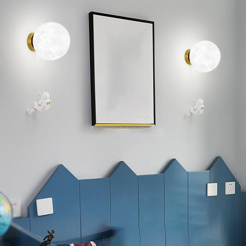 Globe Wall Lighting Modern Plastic 1 Light Wall Sconces for Children