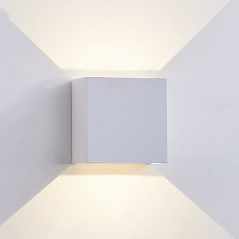 Nordic Style Aluminum Wall Light Square Shape LED Wall Lamp for Bedroom