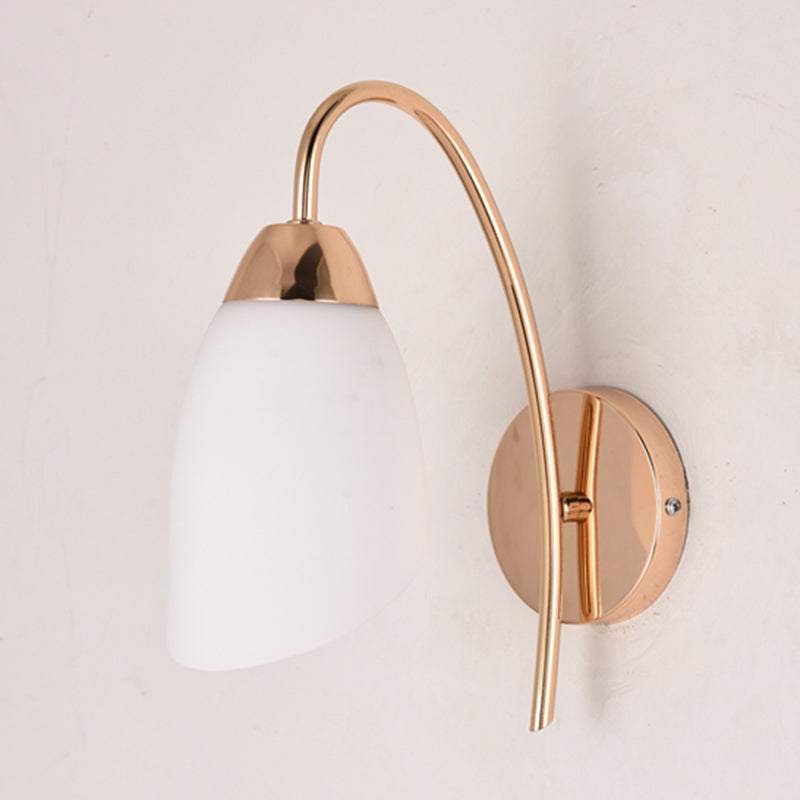 Light Luxury Wall Mount Light Geometry Shape Wall Lamp with Glass Shade for Bedroom