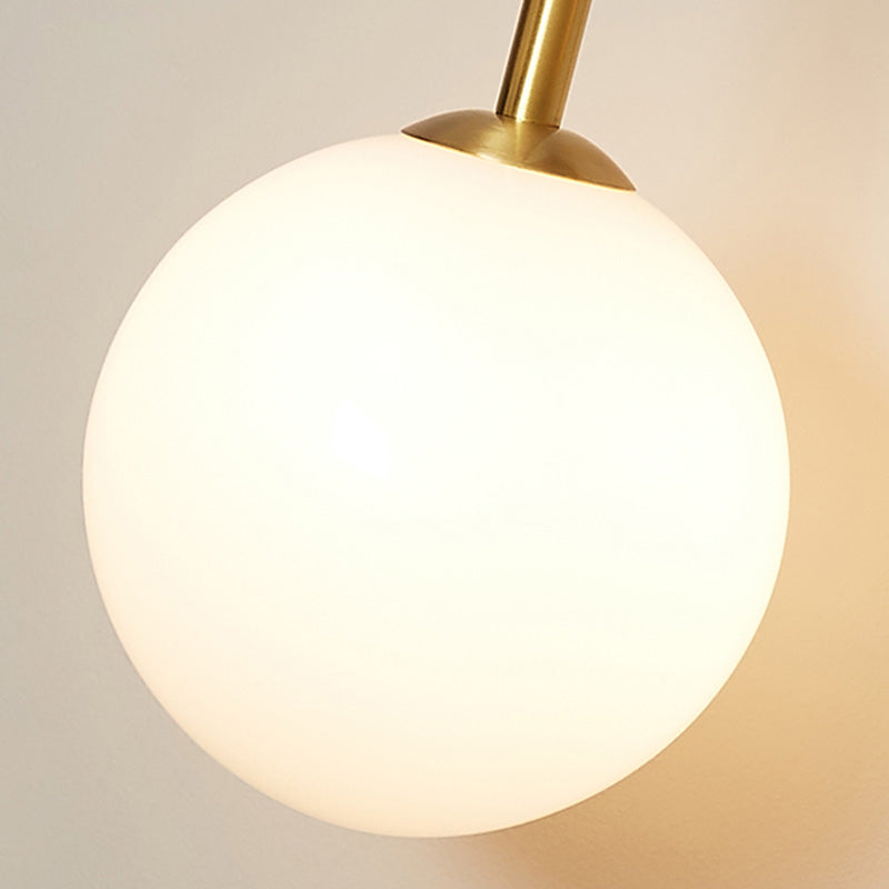 Light Luxury Style Wall Mount Light Copper Ball Shape Wall Lamp for Bedroom