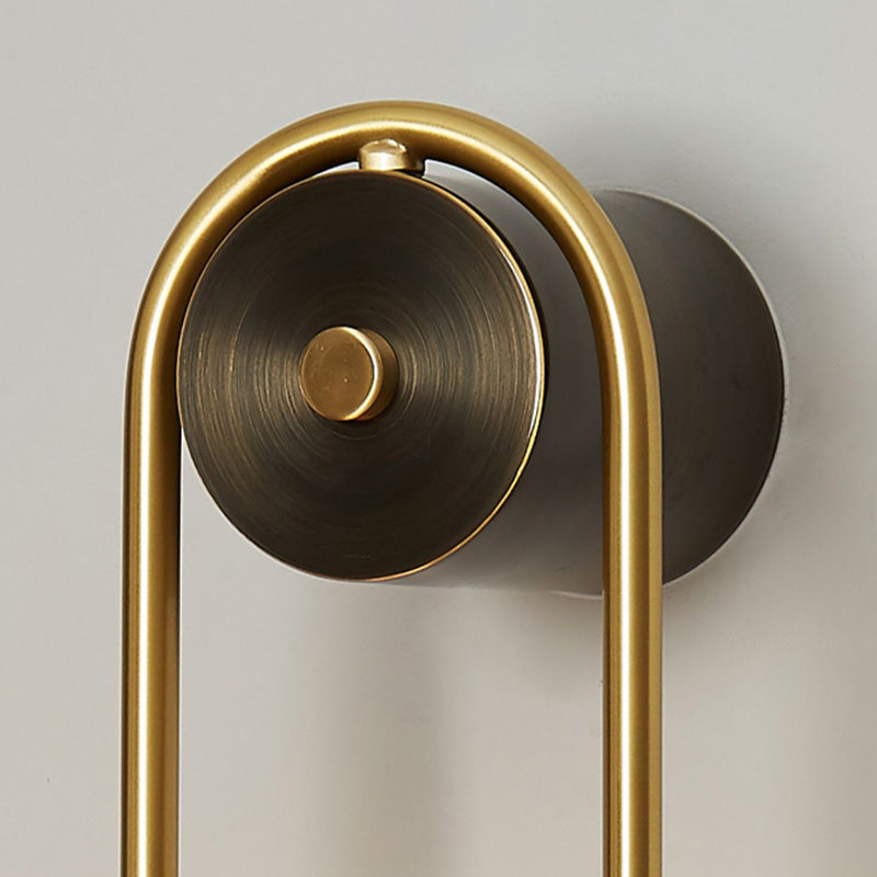 Light Luxury Style Wall Mount Light Copper Ball Shape Wall Lamp for Bedroom