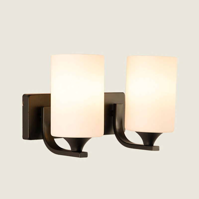 Contemporary Wall Sconce Glass Shade Sconce Lighting for Bedroom