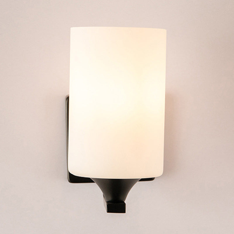 Contemporary Wall Sconce Glass Shade Sconce Lighting for Bedroom