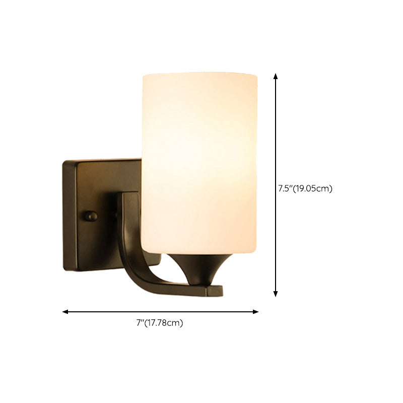 Contemporary Wall Sconce Glass Shade Sconce Lighting for Bedroom