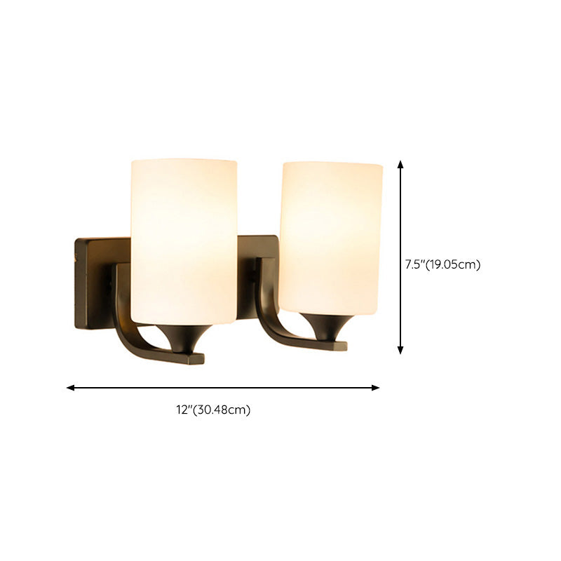 Contemporary Wall Sconce Glass Shade Sconce Lighting for Bedroom
