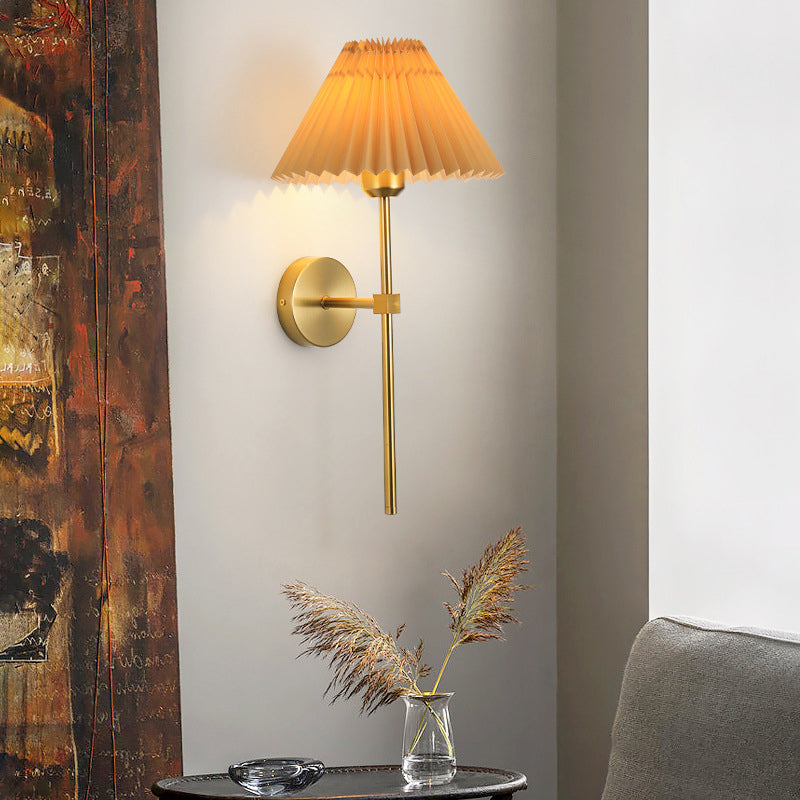 Contemporary Wall Sconce Fabric 1 Light Sconce Lighting for Living Room