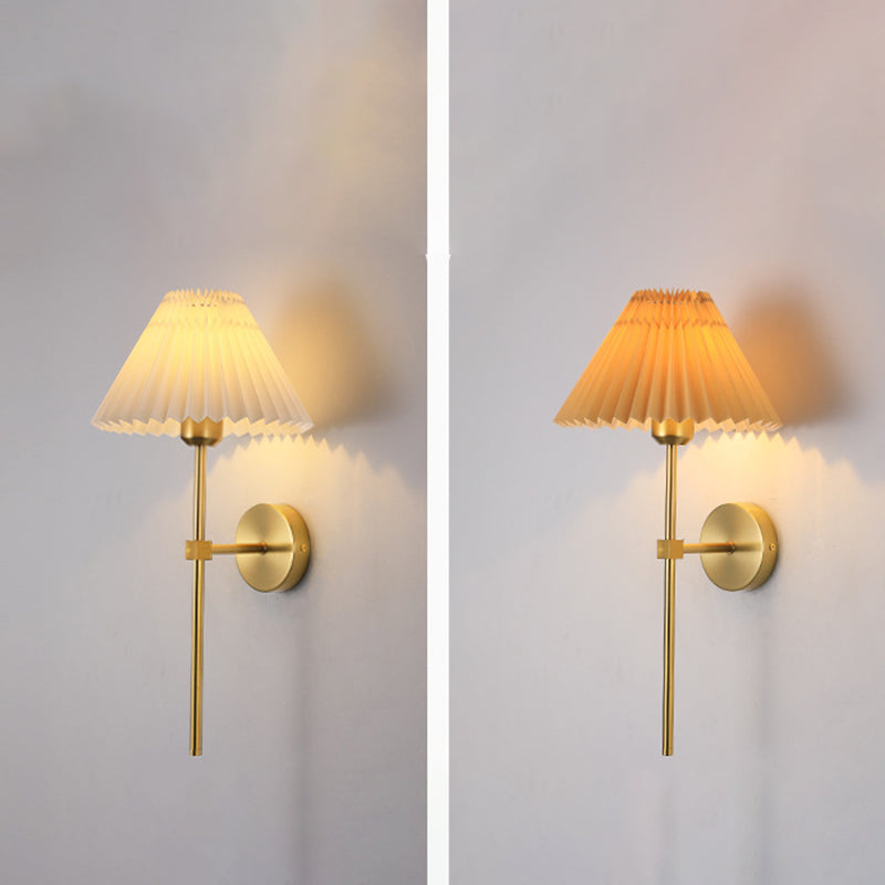 Contemporary Wall Sconce Fabric 1 Light Sconce Lighting for Living Room