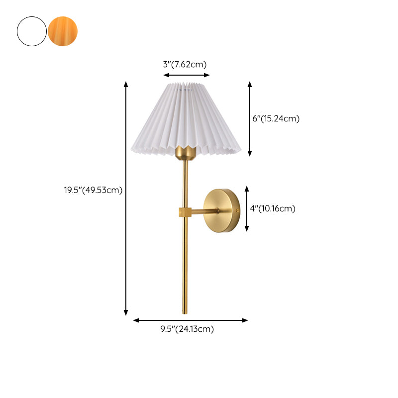 Contemporary Wall Sconce Fabric 1 Light Sconce Lighting for Living Room
