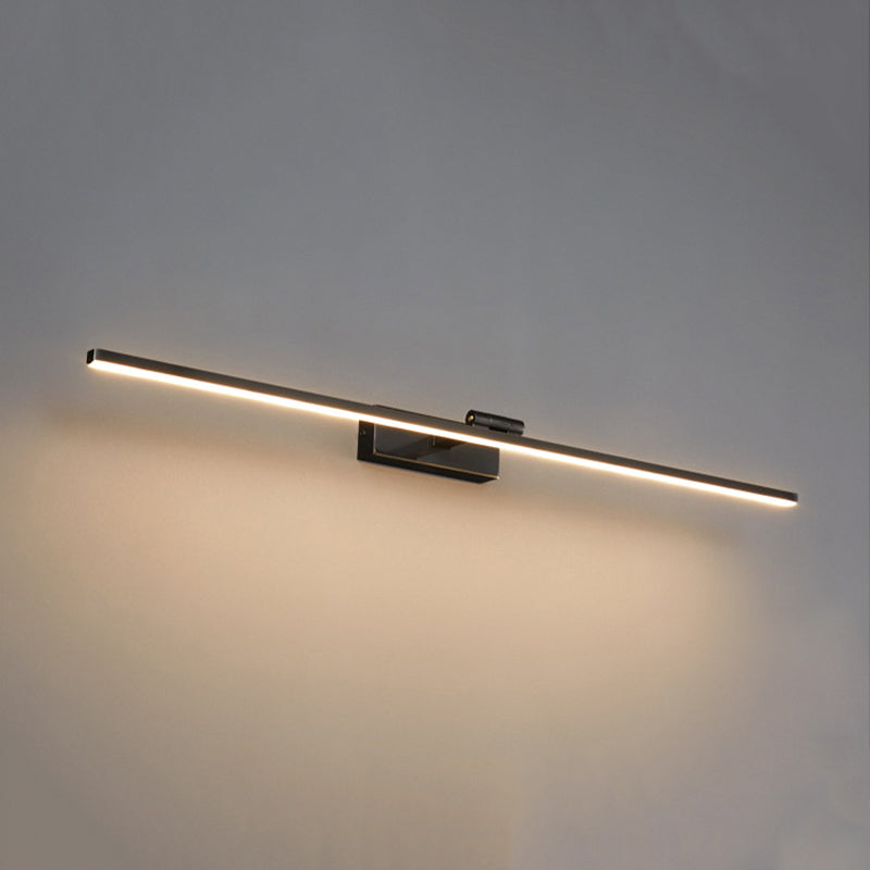 Contemporary Single Bathroom Vanity Light Black/Golden Metal Bath Bar