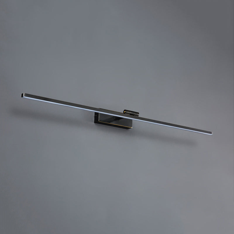 Contemporary Single Bathroom Vanity Light Black/Golden Metal Bath Bar