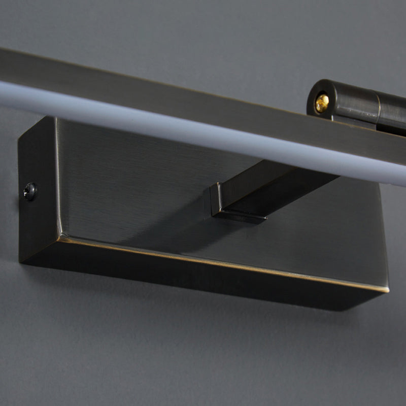 Contemporary Single Bathroom Vanity Light Black/Golden Metal Bath Bar