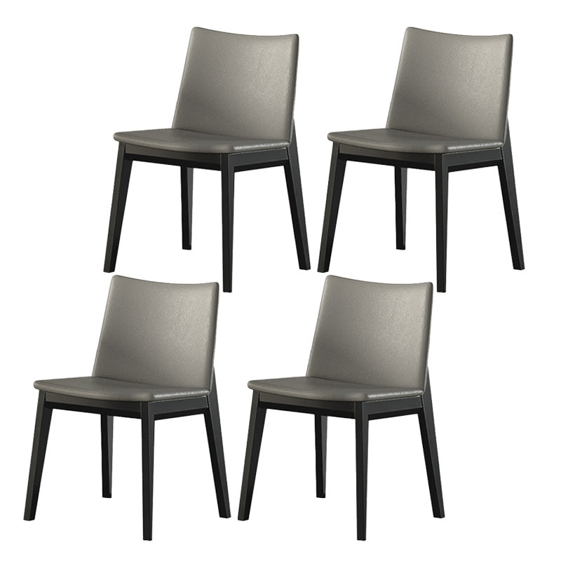 Industrial Parsons Chair Solid Wood Legs Upholstered Side Chair