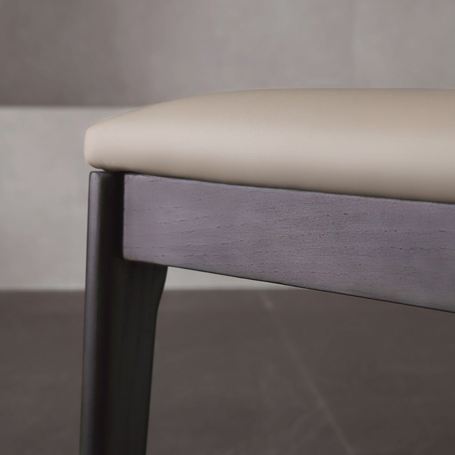 Industrial Solid Wood Dining Chair Wingback Upholstered Side Chair