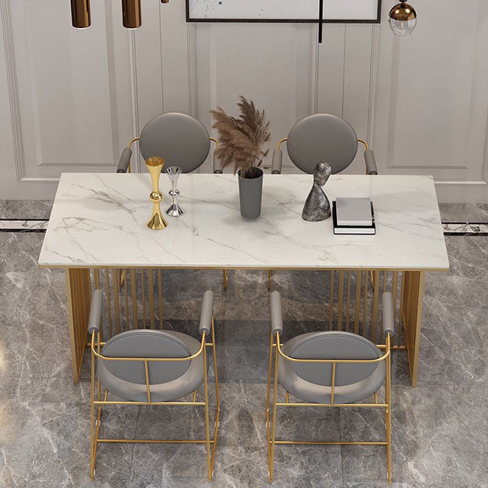 Gold Legs Dining Arm Chair Glam Dining Room Upholstered Chair