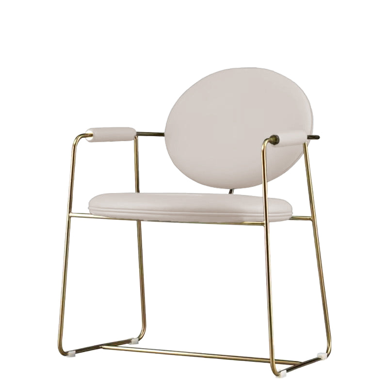 Gold Legs Dining Arm Chair Glam Dining Room Upholstered Chair