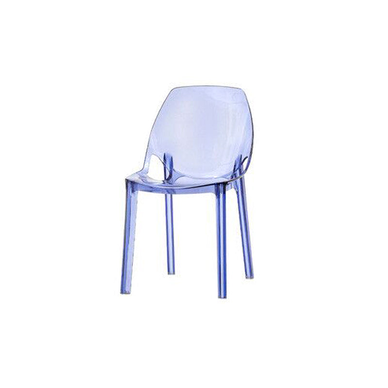 Home Indoor Armless Dining Chairs Acrylic Side Parsons Chair