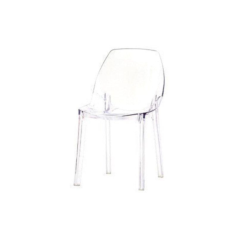 Home Indoor Armless Dining Chairs Acrylic Side Parsons Chair