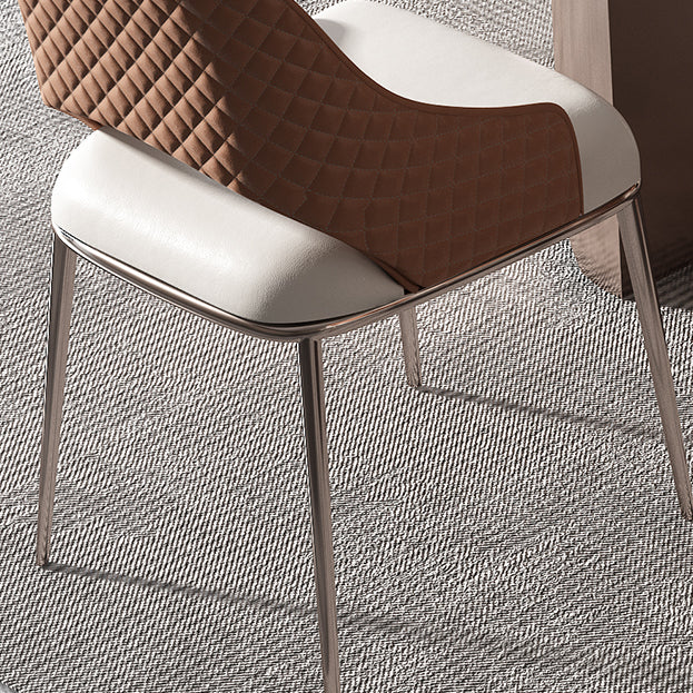 Dining Room Arm Chair Metal Legs Dining Side Chair with Upholstered