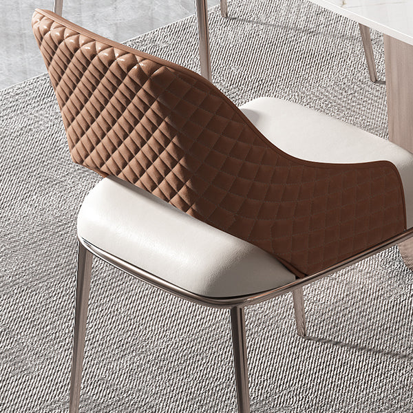 Dining Room Arm Chair Metal Legs Dining Side Chair with Upholstered