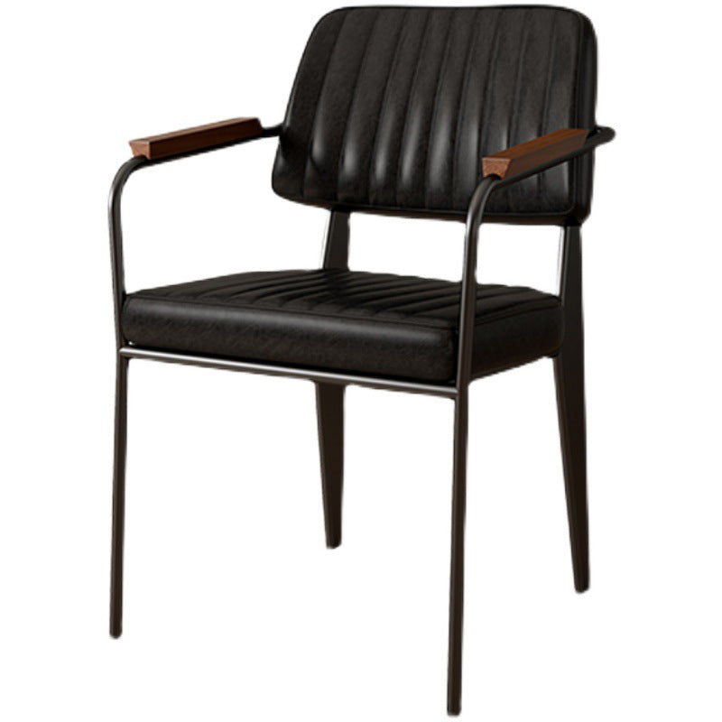 Industrial Kitchen Dining Side Chair Open Back Dining Arm Chair