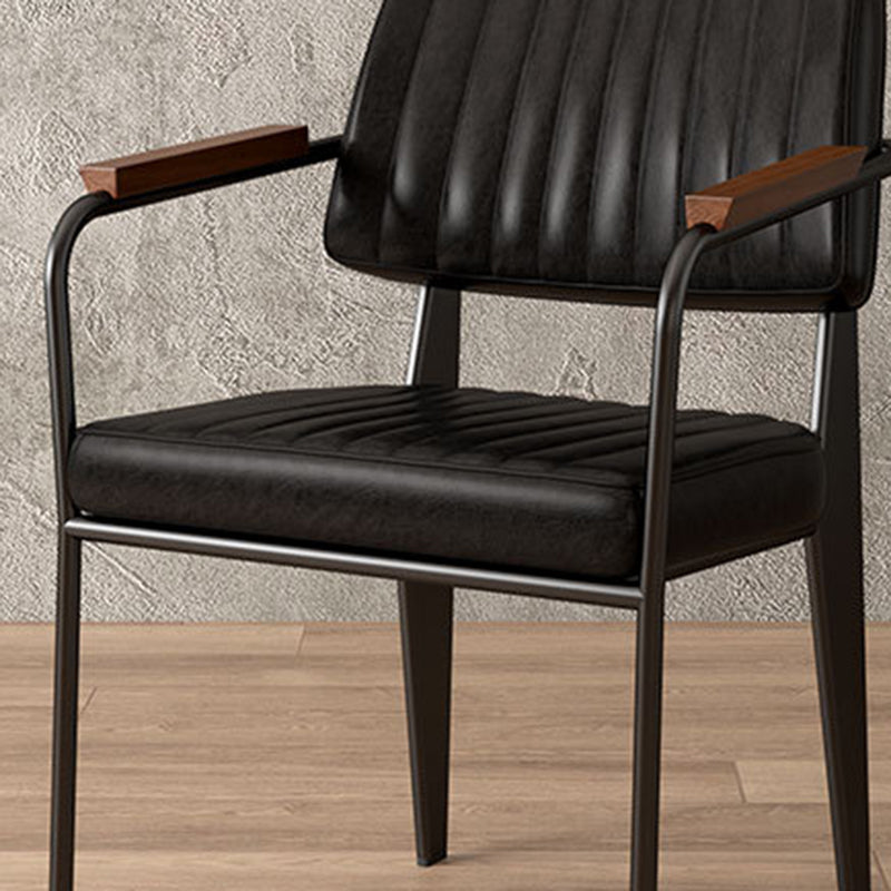 Industrial Kitchen Dining Side Chair Open Back Dining Arm Chair