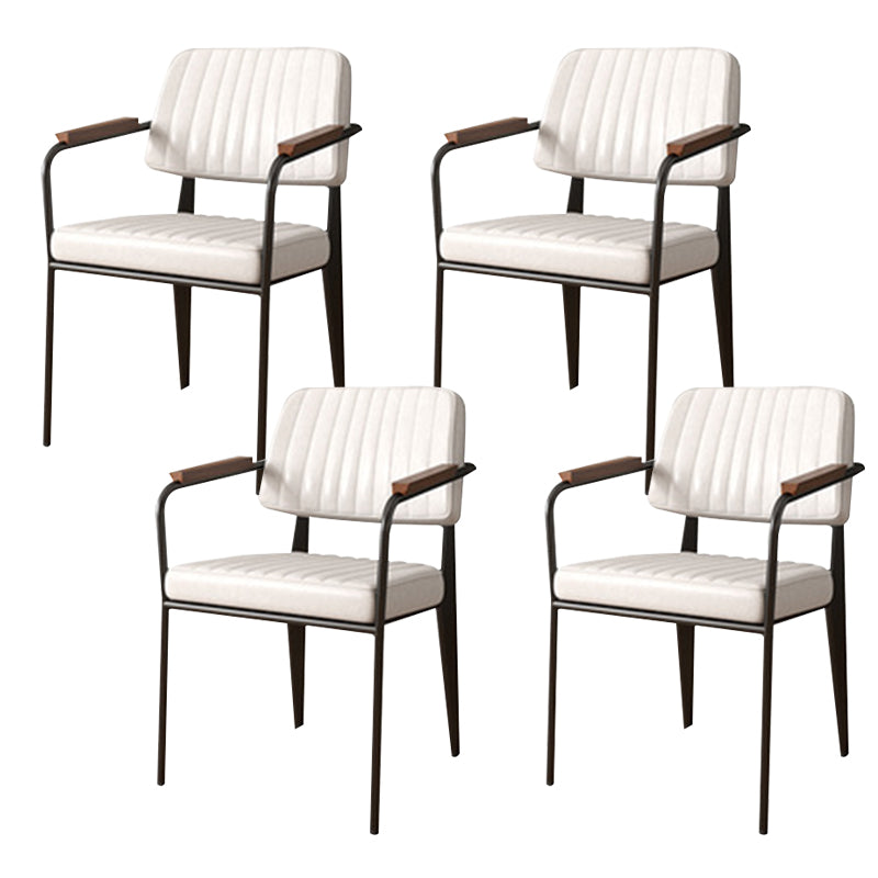 Industrial Kitchen Dining Side Chair Open Back Dining Arm Chair