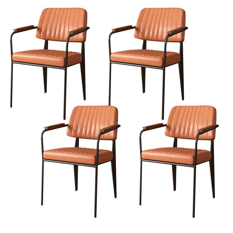 Industrial Kitchen Dining Side Chair Open Back Dining Arm Chair