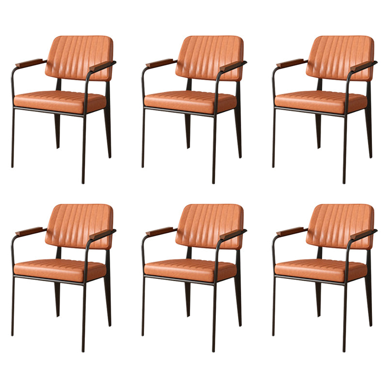 Industrial Kitchen Dining Side Chair Open Back Dining Arm Chair