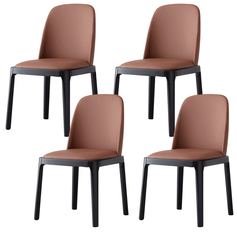 Wood Industrial Indoor-Outdoor Side Chair Parsons Dining Chair