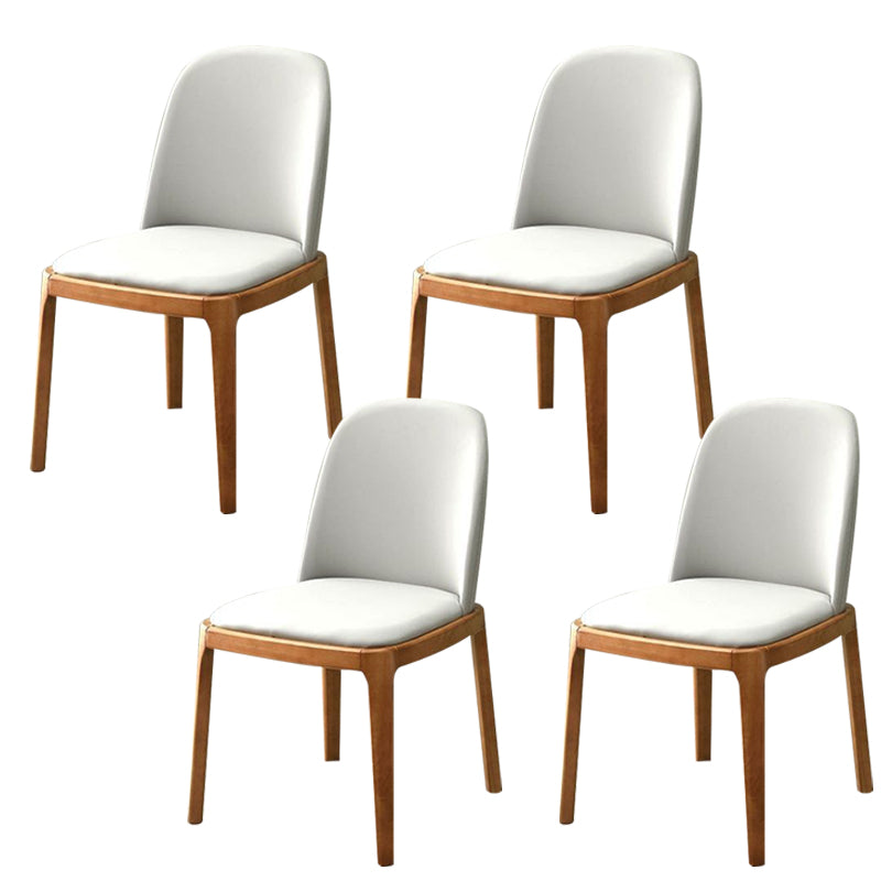 Wood Industrial Indoor-Outdoor Side Chair Parsons Dining Chair