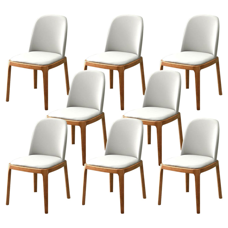 Wood Industrial Indoor-Outdoor Side Chair Parsons Dining Chair