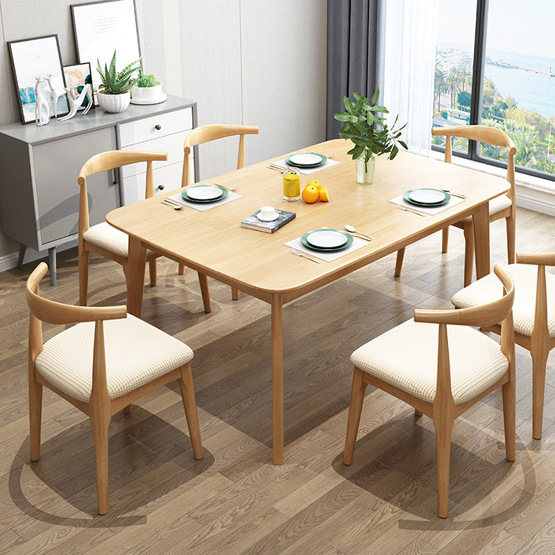 Wood Side Dining Chairs Open Back Dining Side Chair for Home
